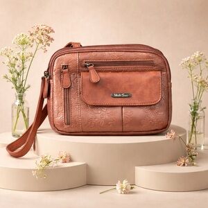 MultiSac Zippy Triple Compartment Crossbody Bag